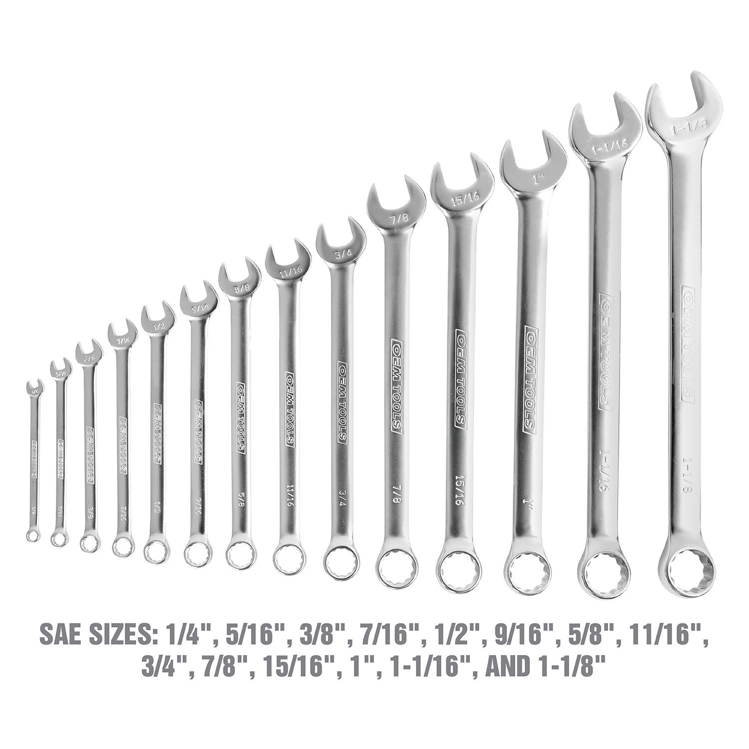 Amazon.com: OEMTOOLS 23993 14PC Combo Wrench Set, SAE Wrench Set 1